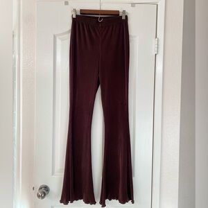 Topshop Ribbed Flare Pants